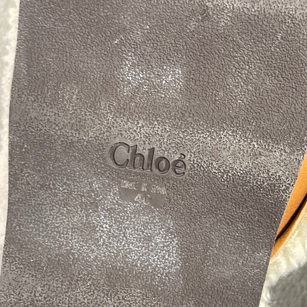 Chloe Woody Natural & Ochre Shearling Slide - Picture 11 of 11